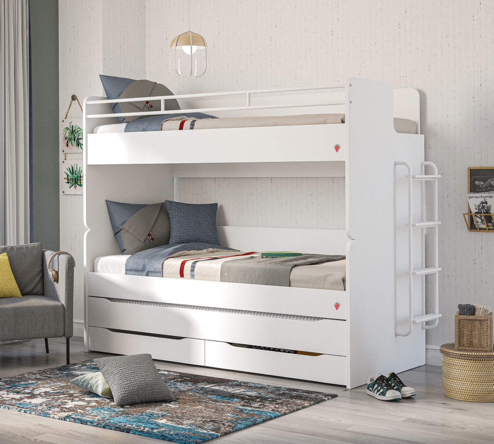 White Studio stapelbed (90x200 cm)