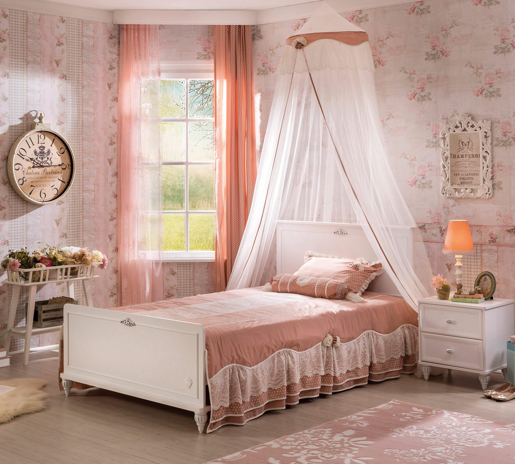 Romantica Cilek meisjesbed, wit meisjes bed kopen, prinsessenbed kopen, witte meubels meisjeskamer, kindermeubels, inspiratie kinderkamer