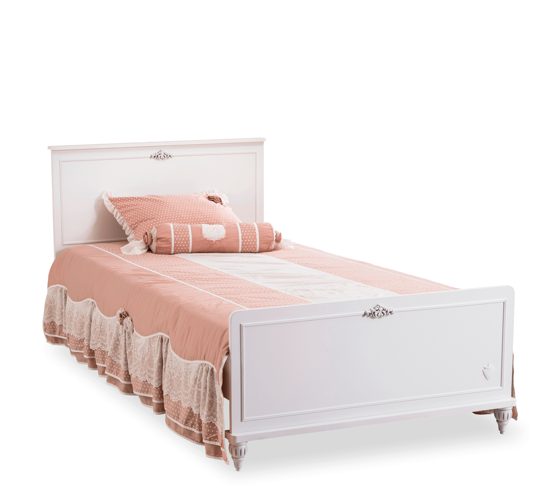 Romantica Cilek wit meisjesbed, meisjes bed met bedlade, meisjes bed met logeerbed, meisjes bed opbergruimte bedlade, complete meisjeskamer kopen, twijfelaar