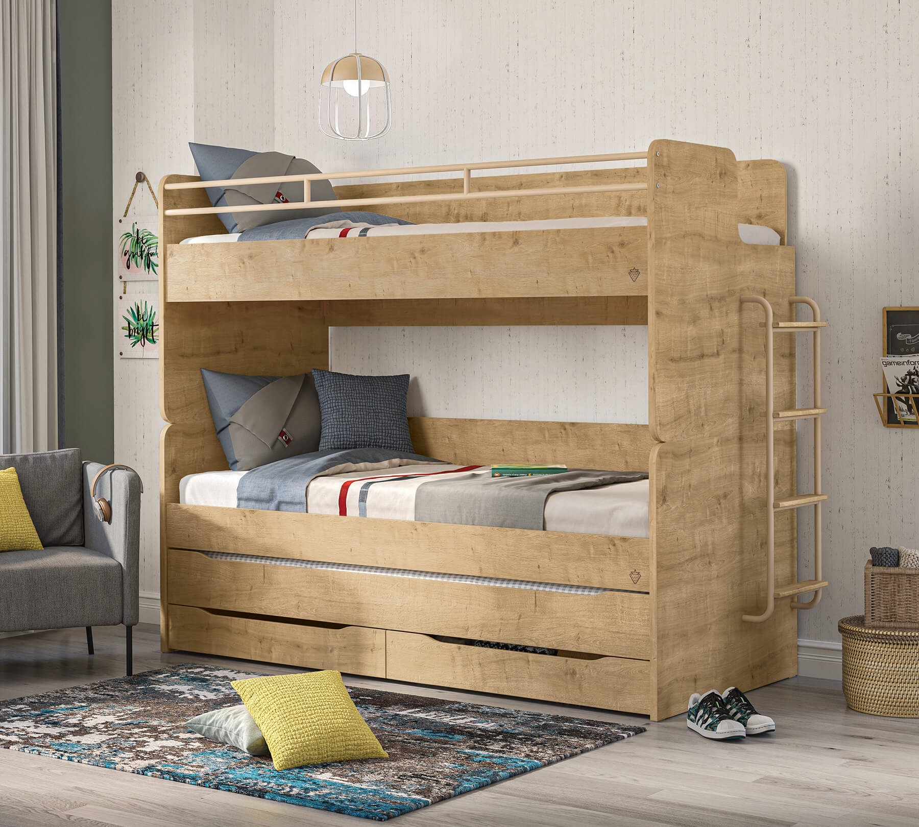 Mocha Studio stapelbed (90x200 cm)
