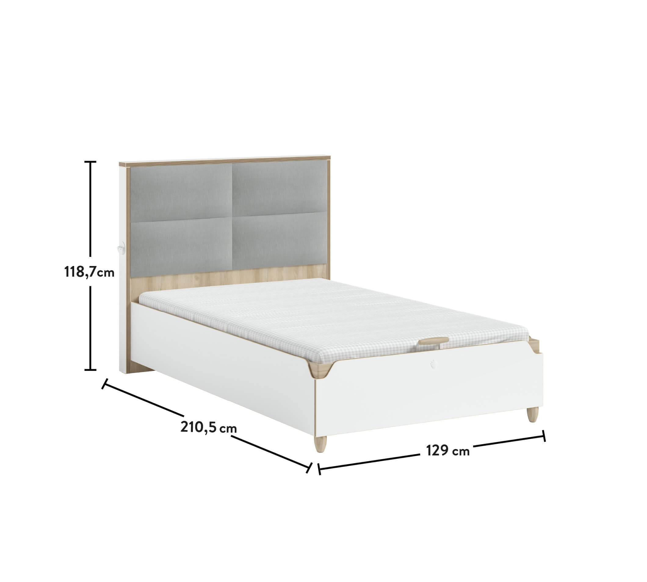 Modera opbergbed twijfelaar (120x200 cm)