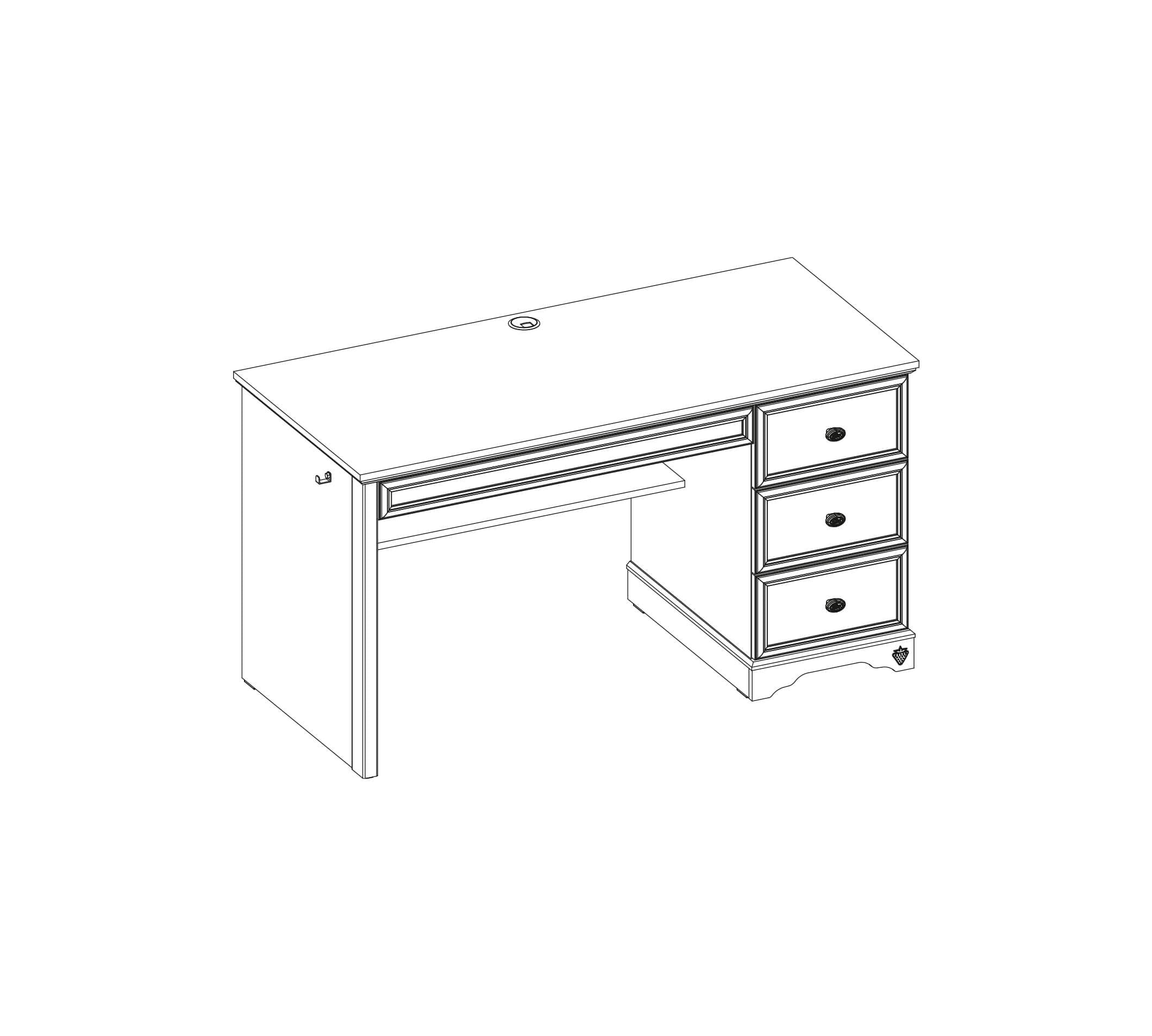 Rustic meisjes bureau meisjeskamer