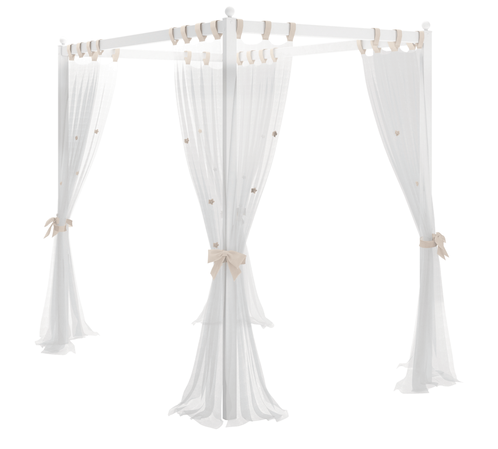 Rustic hemelbed twijfelaar meisjesbed meisjeskamer (120x200cm)