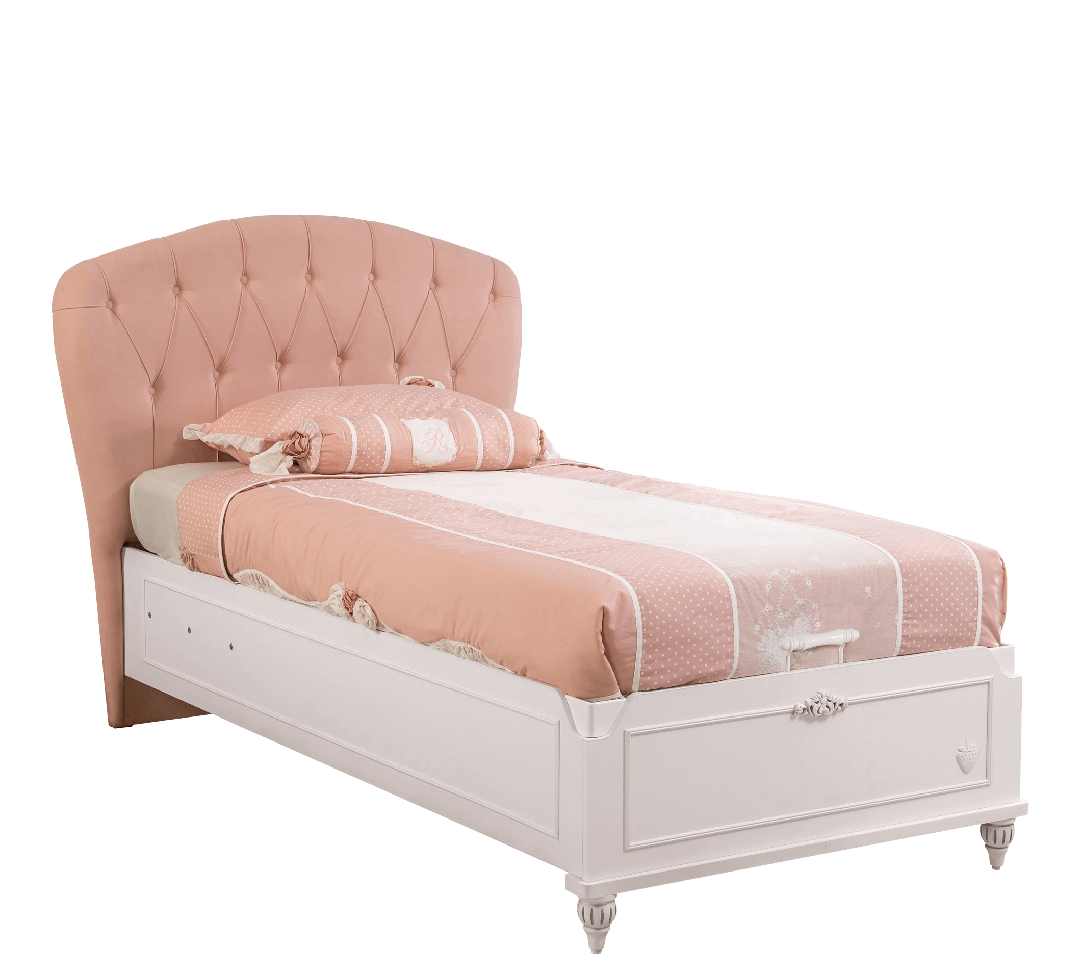 Romantic Cilek opbergbed meisjes bed roze hoofdbord, wit meisjesbed 100x200, inspiratie prinsessenbed roze, complete meisjeskamer inspiratie, complete prinsessenkamer kopen