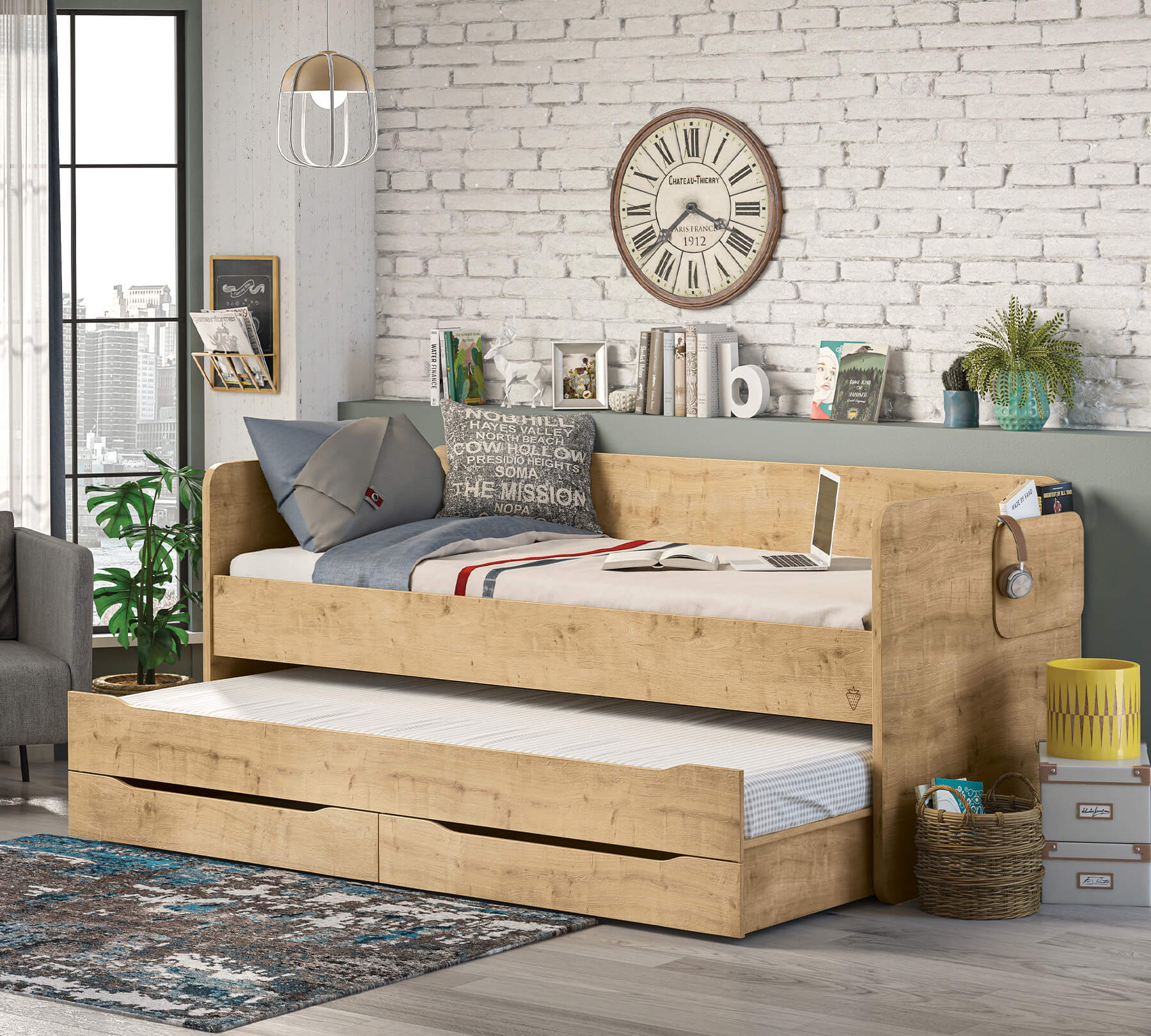 Mocha Studio bedlade / logeerbed (90x200 cm)