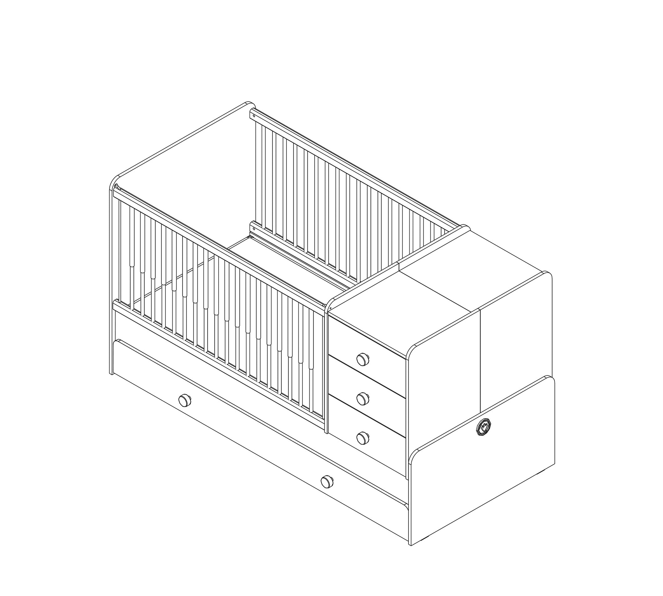 Natura meegroei babybed (80x180 cm)