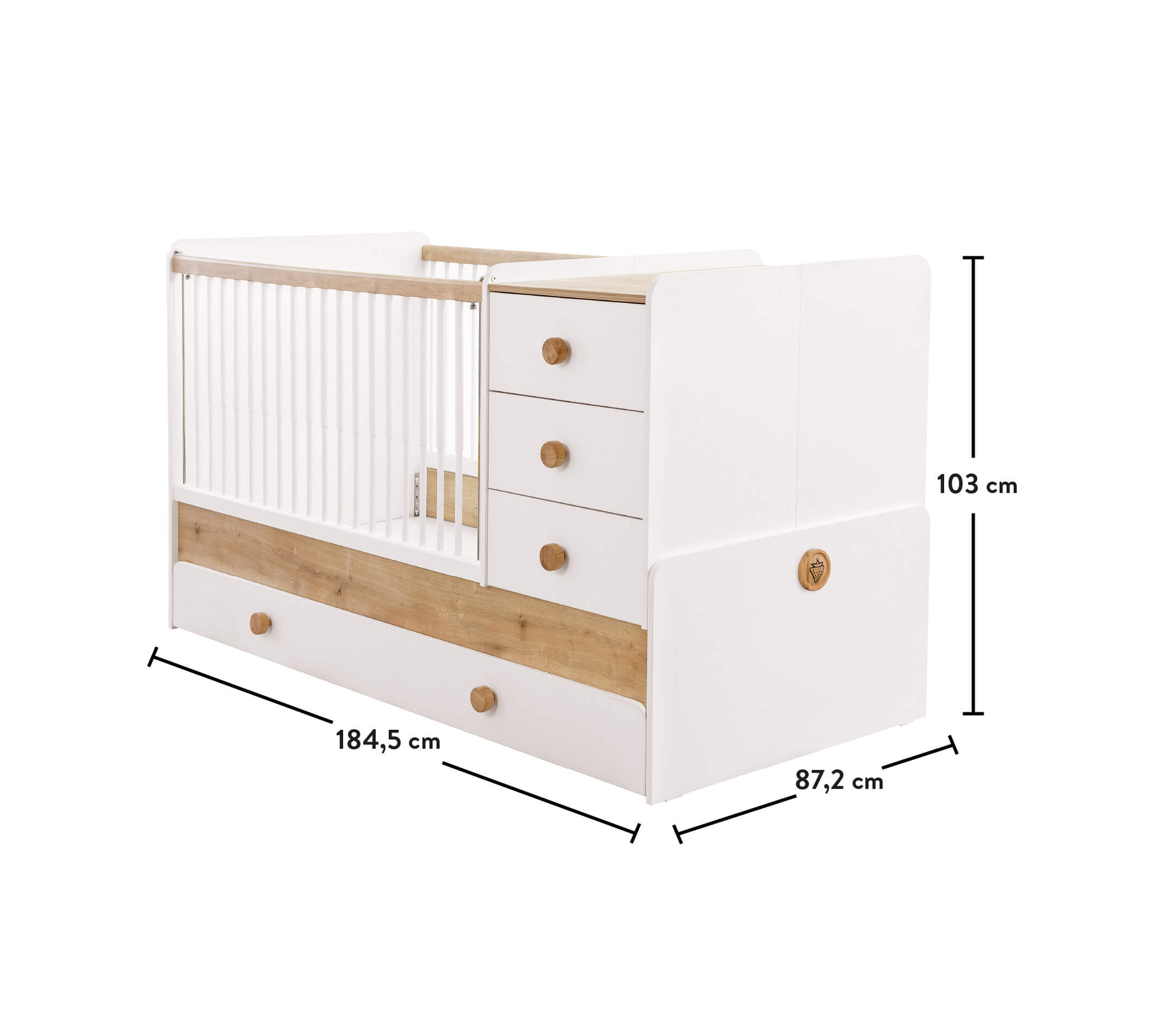 Natura meegroei babybed (80x180 cm)