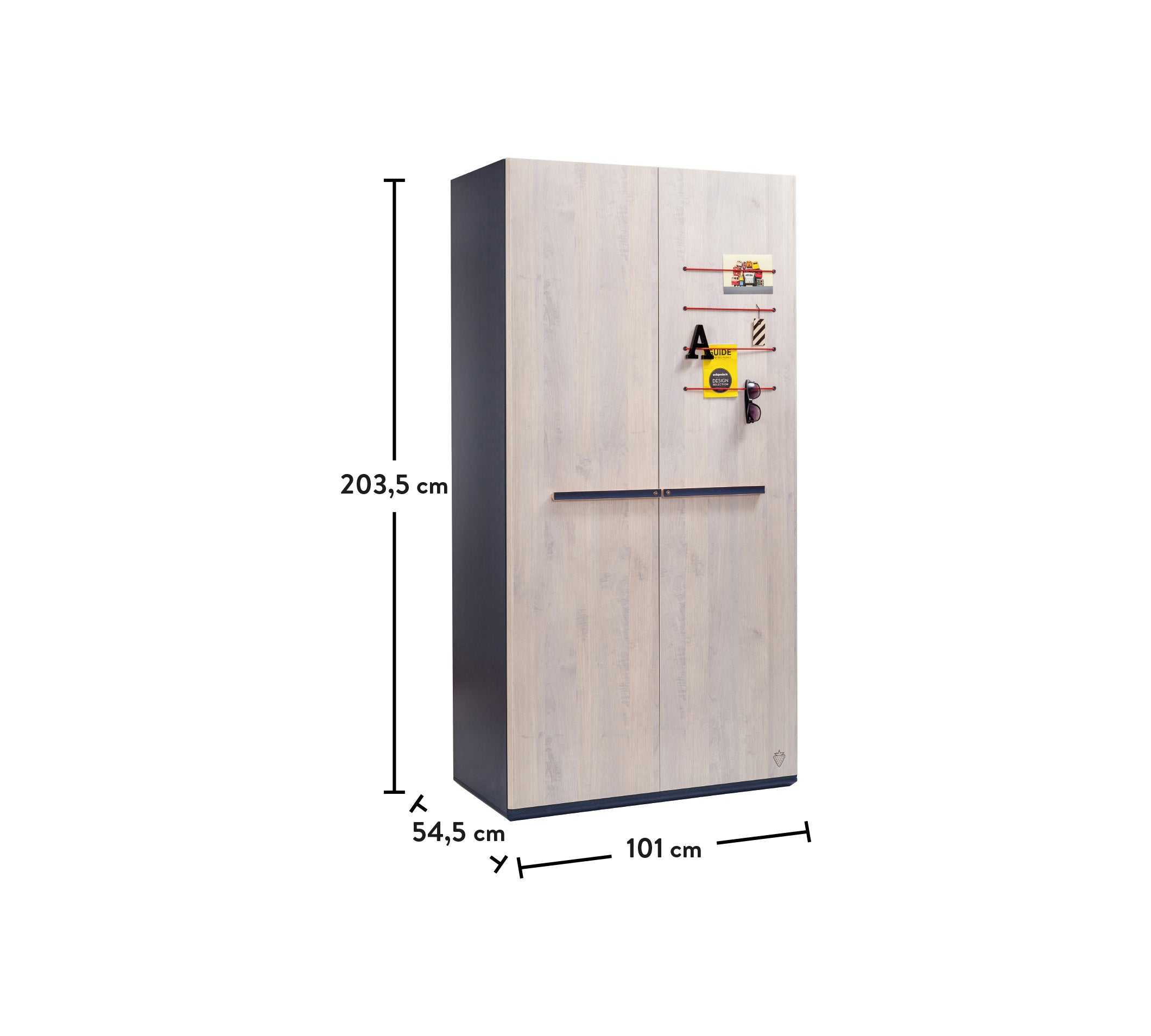 Trio armoire 2 portes chambre ado