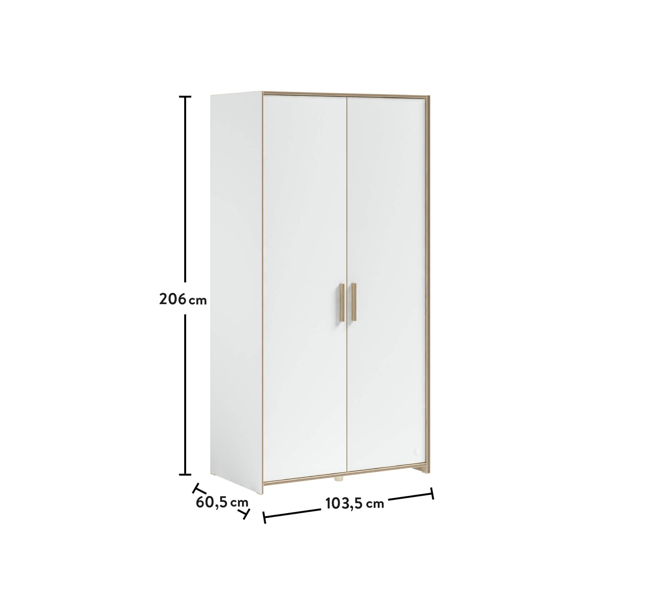 Modera 2-deurs kledingkast wit