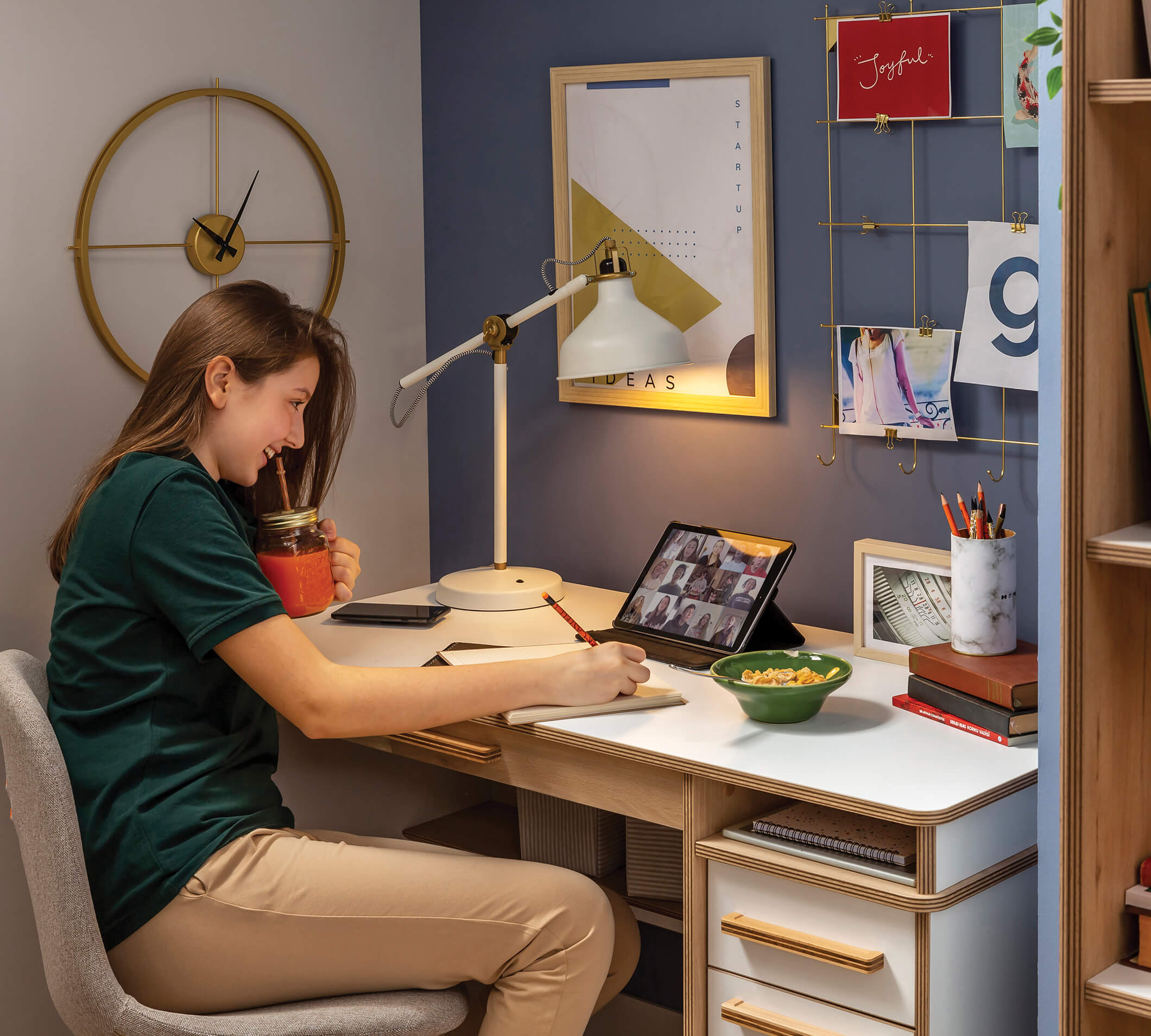 Bureau Modera blanc chambre ado