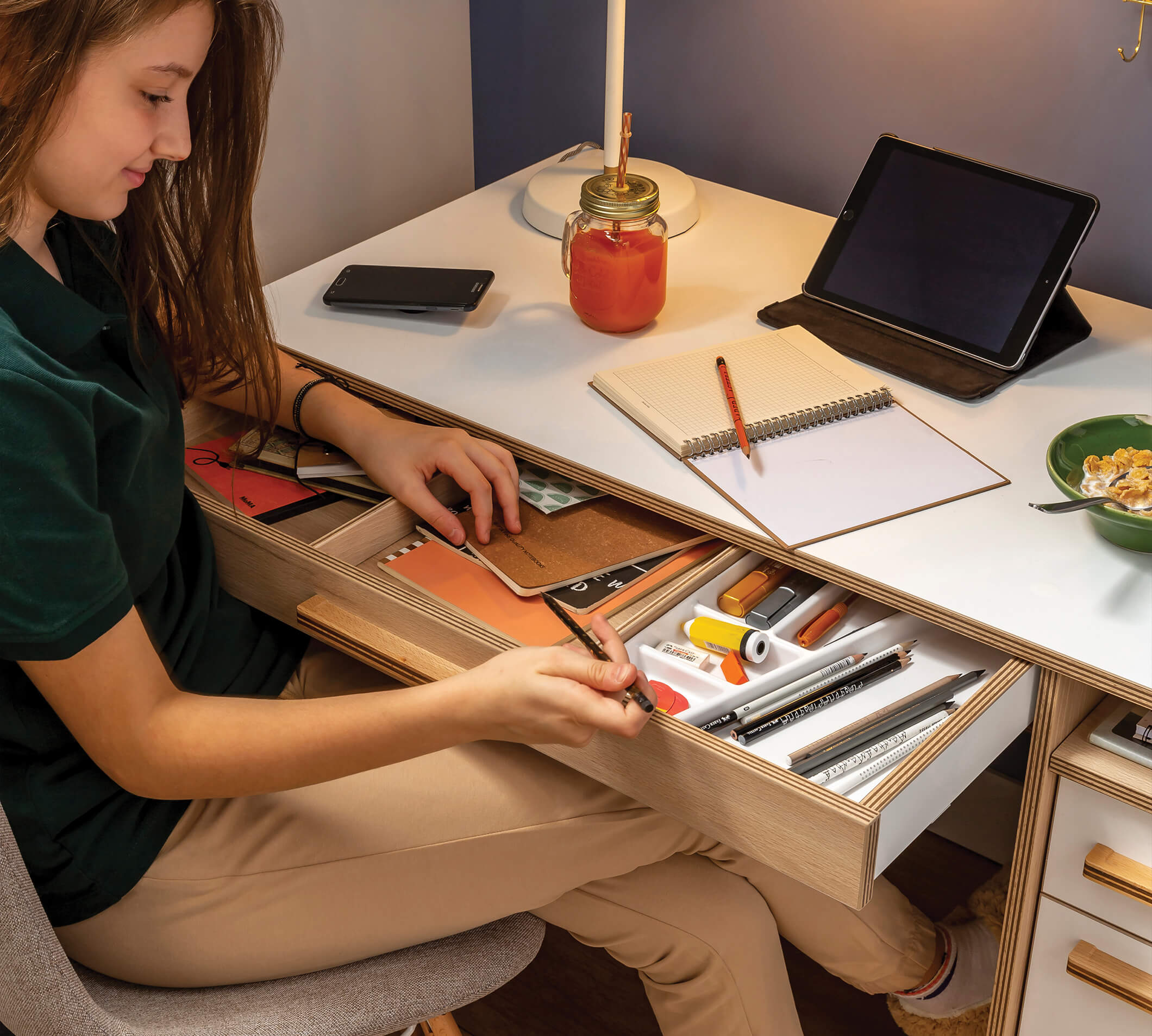 Bureau Modera blanc chambre ado