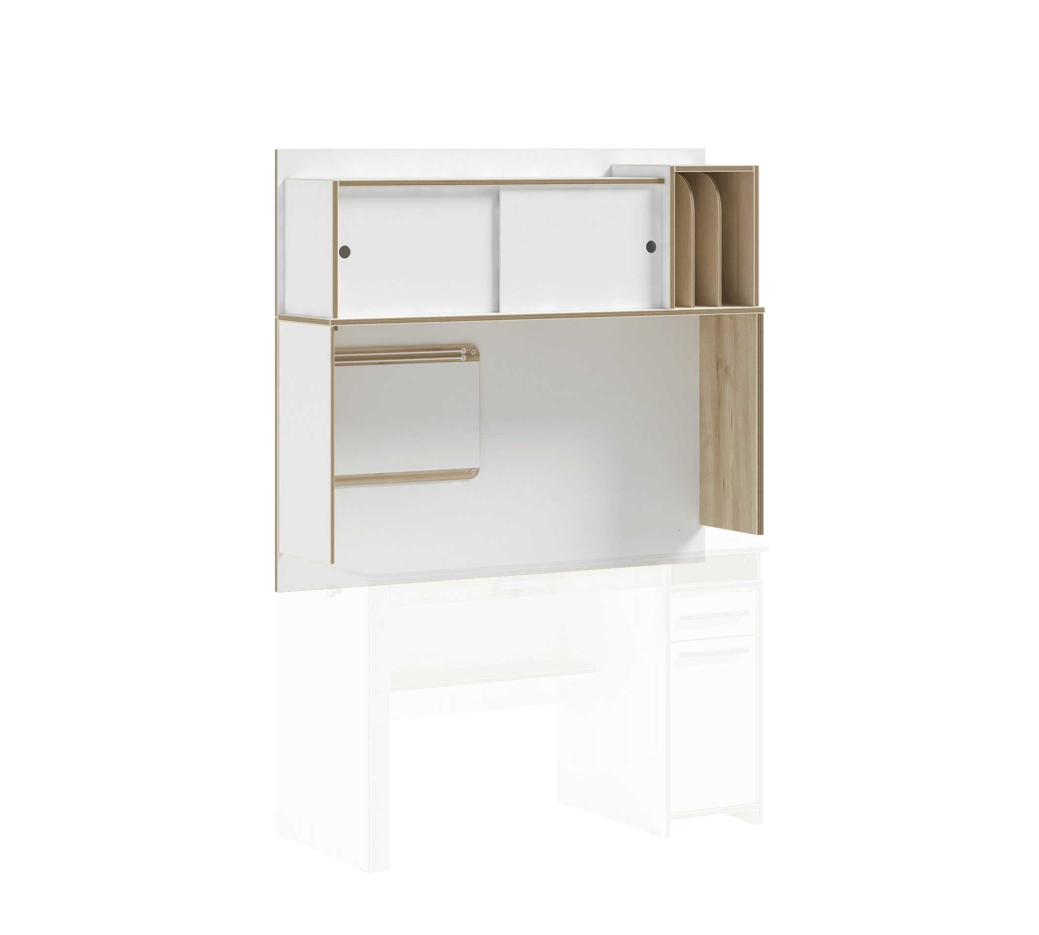 Bureau Modera blanc complet chambre ado