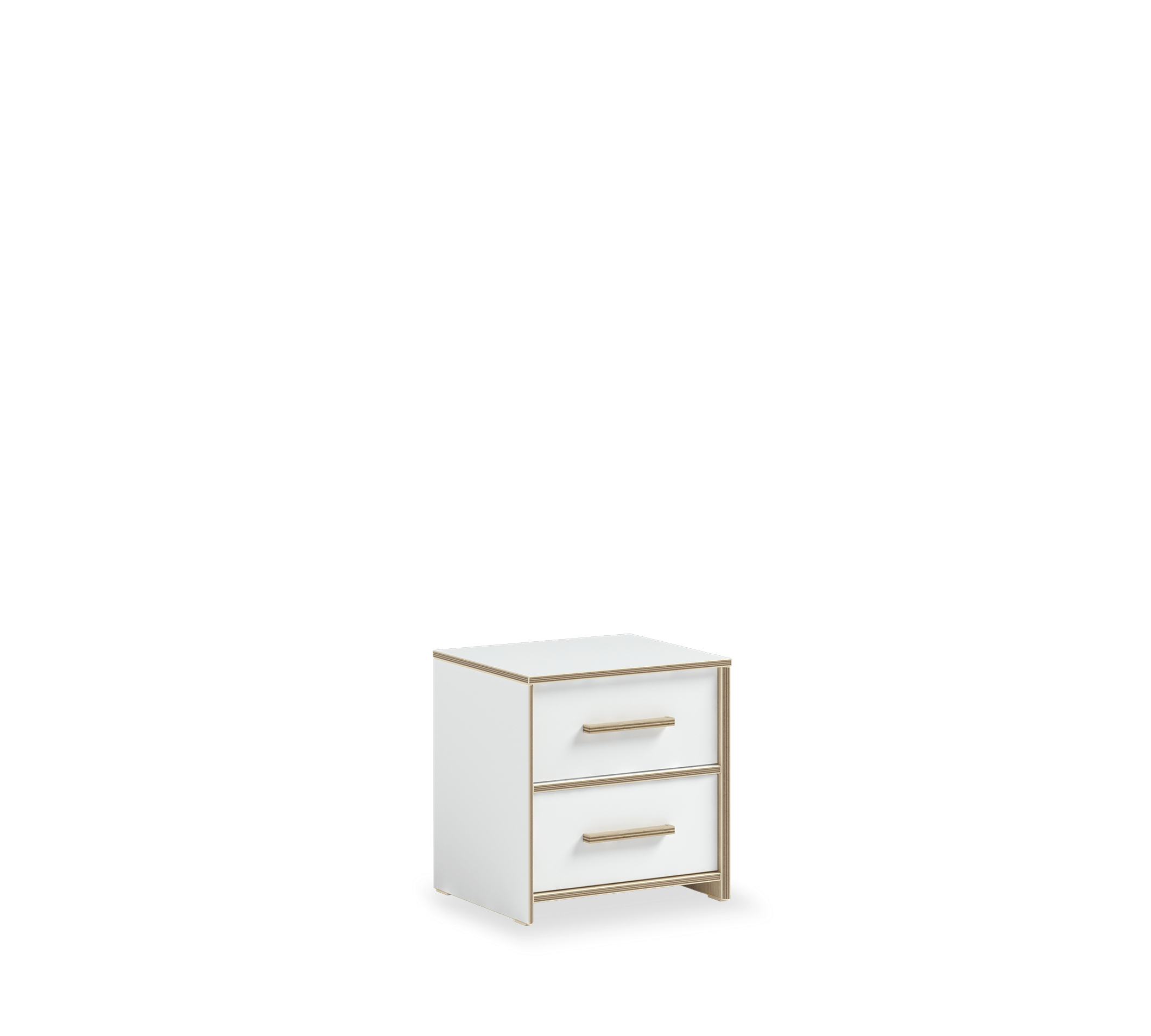 Table de chevet Modera aspect bois blanc