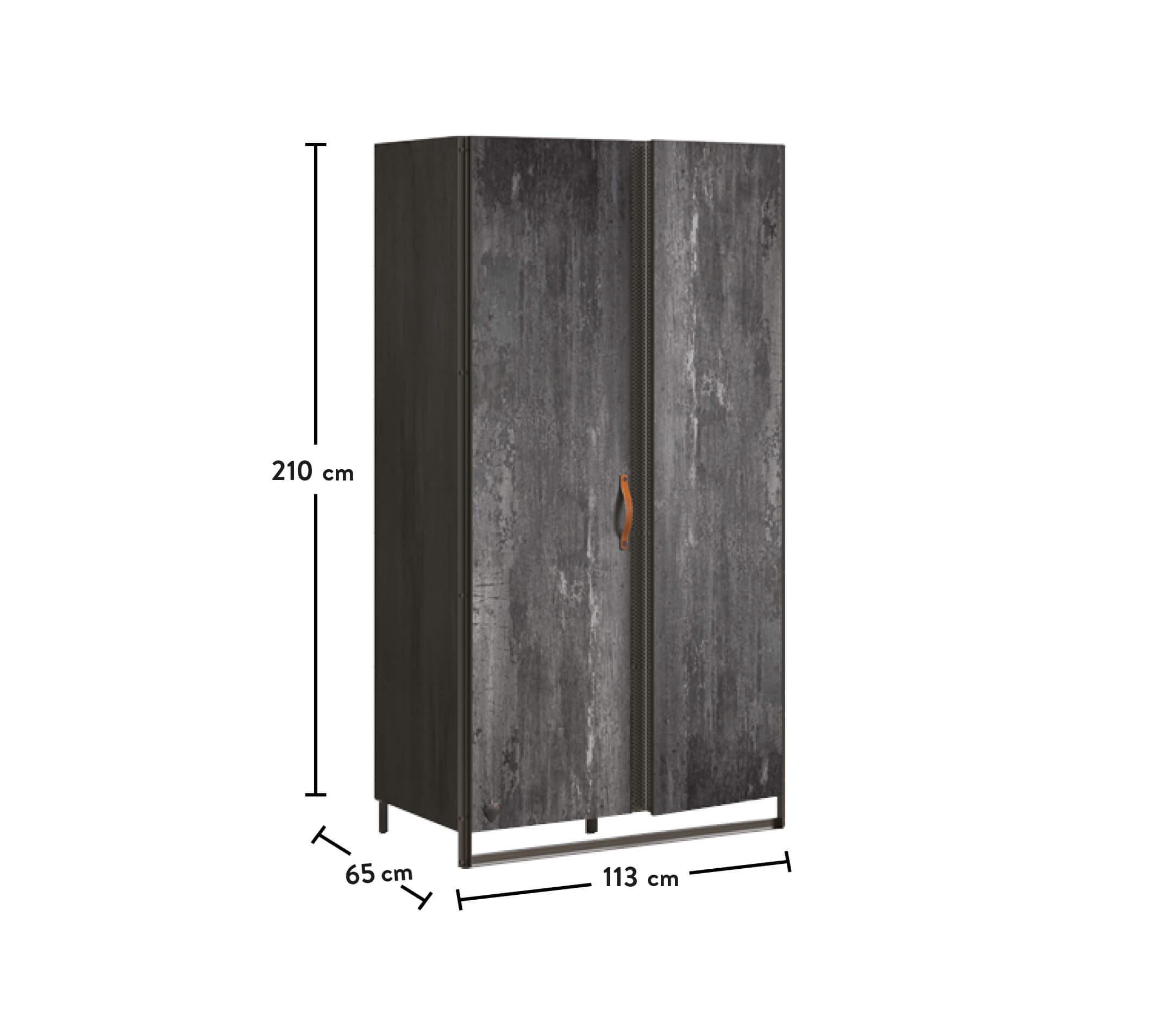 Armoire 2 portes Dark Metal