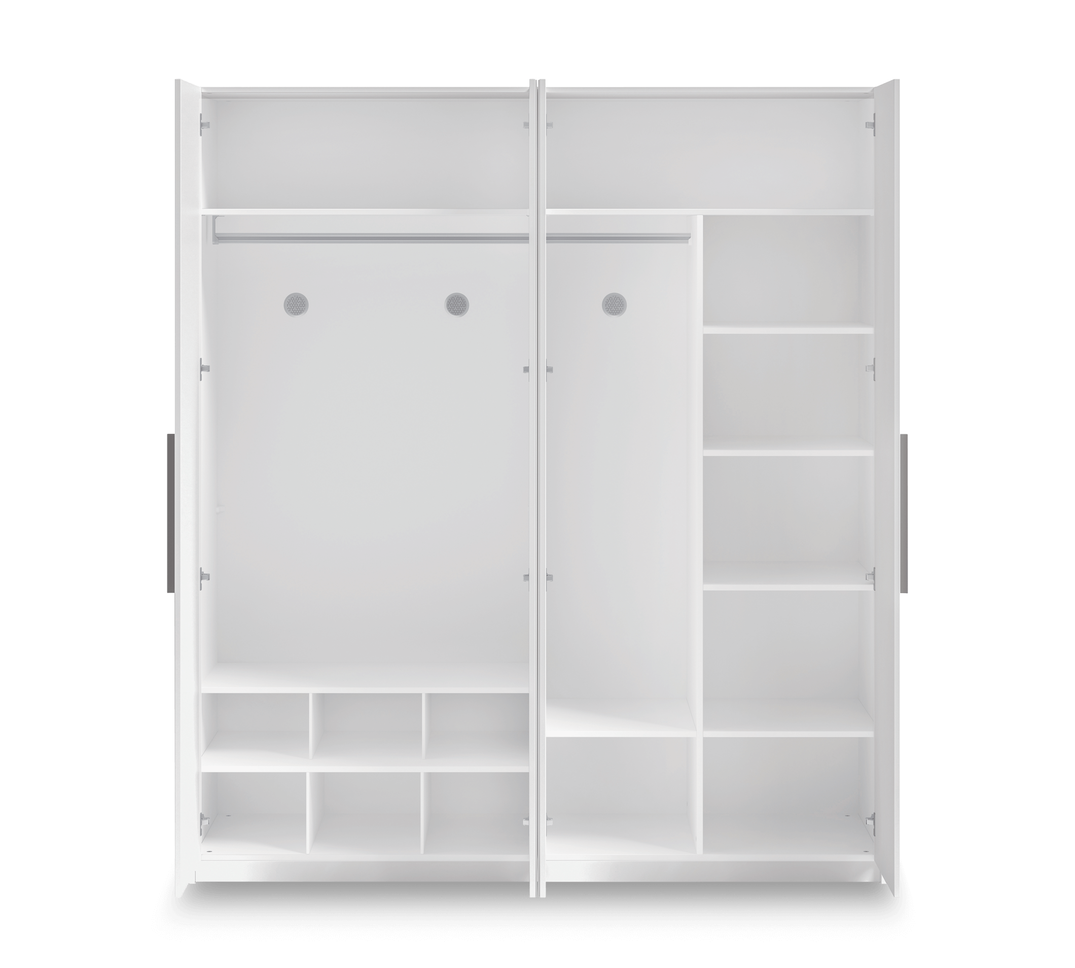 White 4-deurs kledingkast